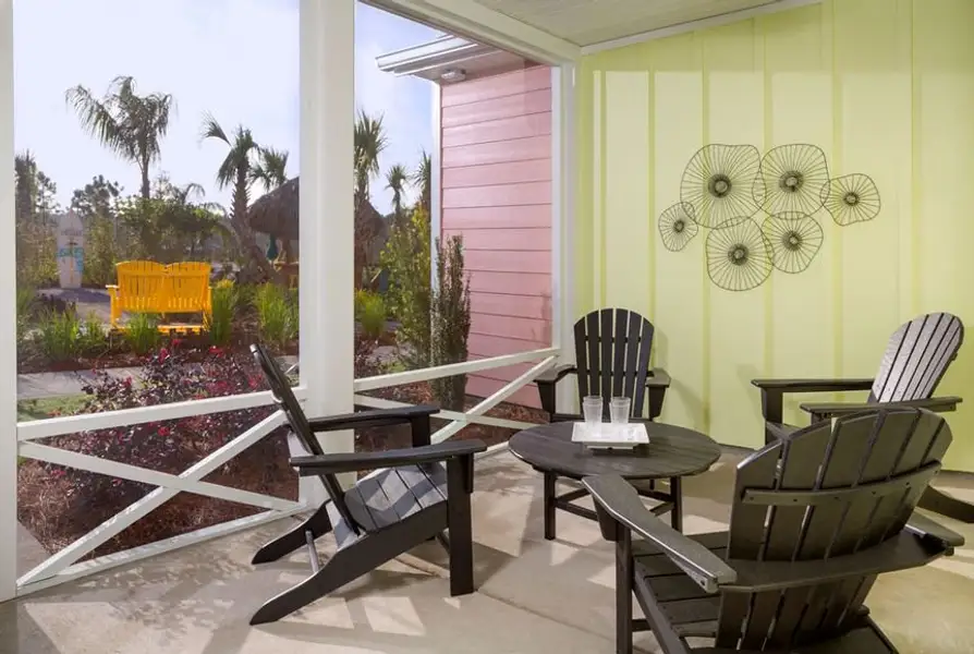 Representative exterior details of a home built from the Camellia by Minto Communities in Latitude Margaritaville Watersound, Panama City Beach (Image 2).
