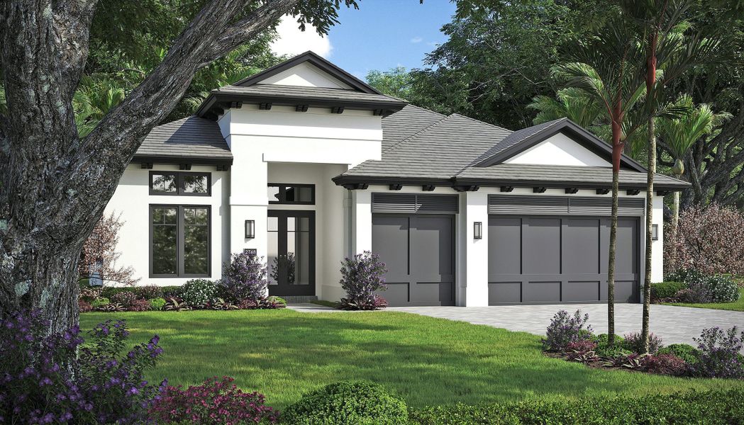 Representative exterior photo of a completed home built from the Indigo Grande by GHO Homes in Seaglass, Vero Beach, FL (Image 1). Representative exterior photo of a completed home built from the Indigo Grande by GHO Homes in Seaglass, Vero Beach, FL (Image 1).