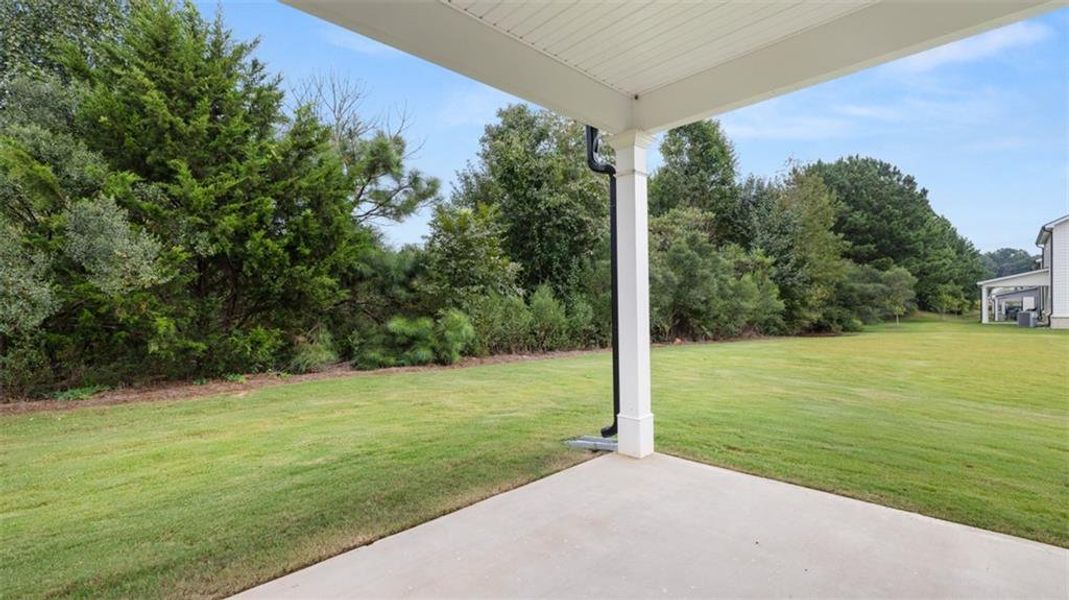 Exterior details and patio area of a home in Bridle Creek, Locust Grove (Image 2). Exterior details and patio area of a home in Bridle Creek, Locust Grove (Image 2).