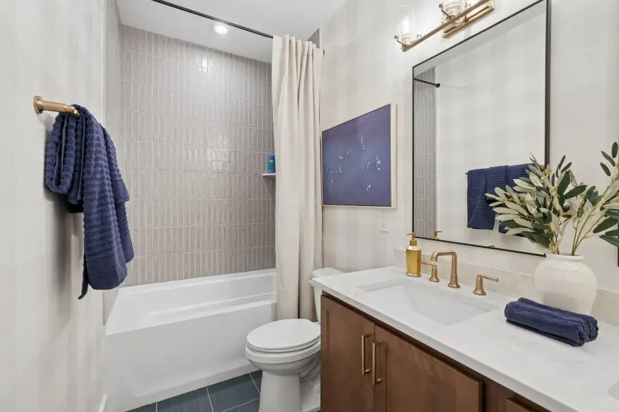Furnished interior view inside a new home in The Townes at Willow Park, Cary (Image 11).