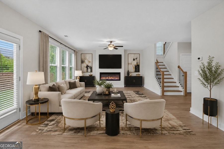 Furnished interior view inside a new home in The Fairways at Mirror Lake, Villa Rica (Image 16).