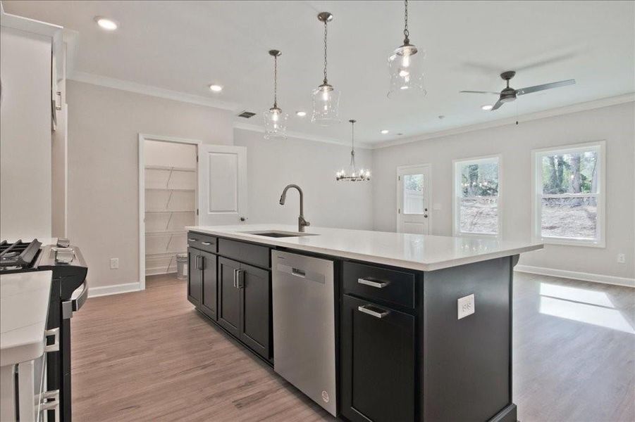 Furnished interior view inside a new home in River Walk Place, Lawrenceville (Image 5).