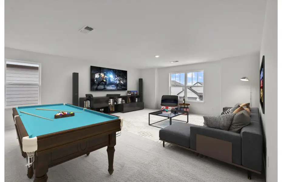 Furnished interior view inside a new home in Meadows at Clear Springs, New Braunfels (Image 5).