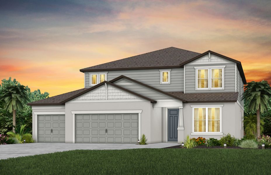 Representative exterior photo of a completed home built from the Yellowstone 3-Car by Pulte Homes in Caldera, Spring Hill, FL (Image 20). Representative exterior photo of a completed home built from the Yellowstone 3-Car by Pulte Homes in Caldera, Spring Hill, FL (Image 20).