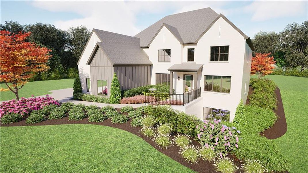 Front exterior of a new home in , Atlanta, GA, highlighting curb appeal (Image 6). Front exterior of a new home in , Atlanta, GA, highlighting curb appeal (Image 6).