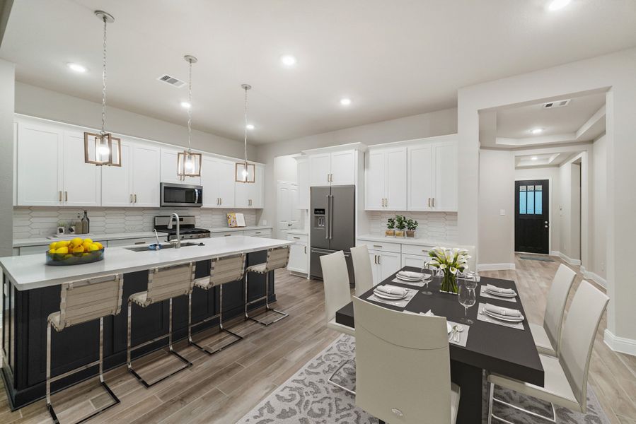 Furnished interior view inside a new home in Elyson, Katy (Image 10).