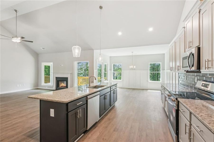 Furnished interior view inside a new home in Traditions of Braselton, Jefferson (Image 6).