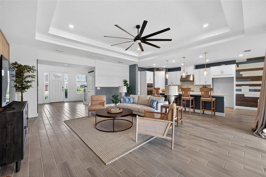Furnished interior view inside a new home in River Landing, Wesley Chapel (Image 18). Furnished interior view inside a new home in River Landing, Wesley Chapel (Image 18).