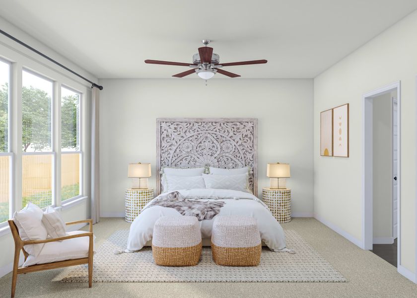 Representative furnished interior of a home built from the Mariposa by Tri Pointe Homes in Terrace Collection At Turner's Crossing, Buda (Image 12).