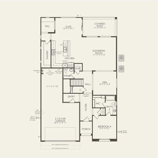 2D floor plan layout for the Casoria by Pulte Homes in Upper Canyon, Phoenix, AZ (Image 3). 2D floor plan layout for the Casoria by Pulte Homes in Upper Canyon, Phoenix, AZ (Image 3).