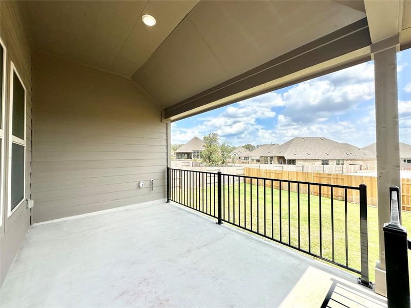 Balcony with a residential view Balcony with a residential view