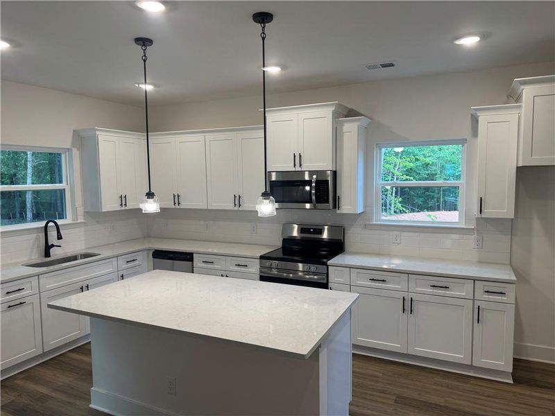 Furnished interior view inside a new home in The Fields of Walnut Creek, Pendergrass (Image 7).