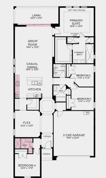 Additional higlights include: gourmet kitchen, pocket sliding glass door to lanai, walk in shower at secondary bath, impact windows, 3 kitchen pendant lights, flush mount lighting in great room.