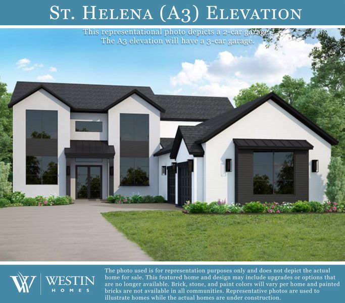 Representative exterior photo of a completed home built from the The St. Helena by Westin Homes in ARTAVIA® - 65' Art Collection, Conroe, TX (Image 9). Representative exterior photo of a completed home built from the The St. Helena by Westin Homes in ARTAVIA® - 65' Art Collection, Conroe, TX (Image 9).