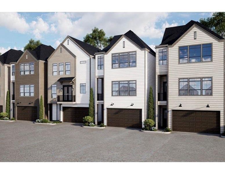 Front exterior of a new home in Thornton Oaks, Houston, TX, highlighting curb appeal (Image 24).