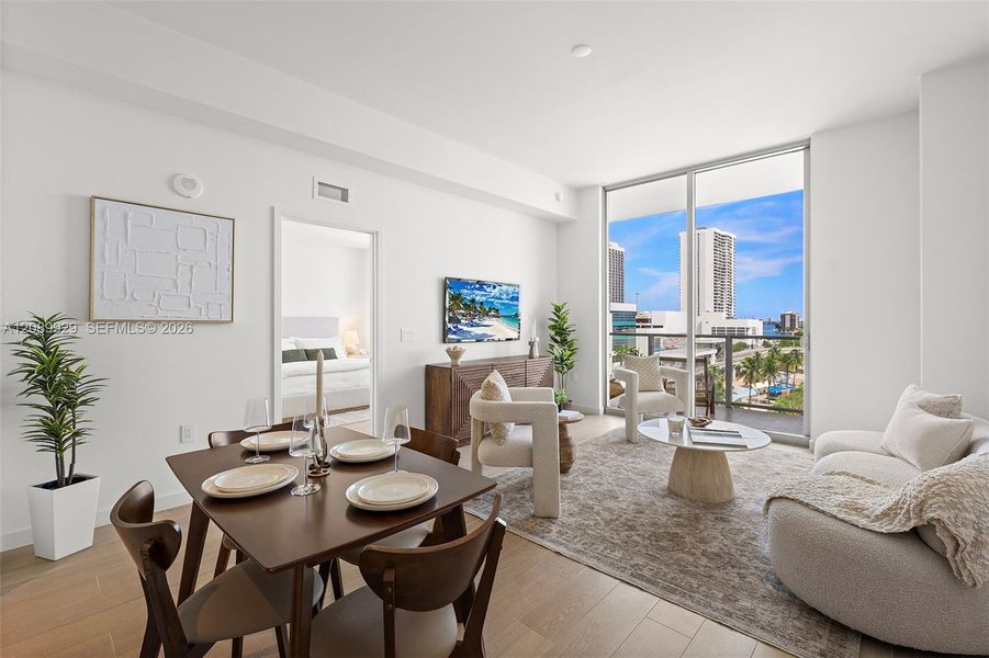 Furnished interior view inside a new home in , Miami (Image 7).