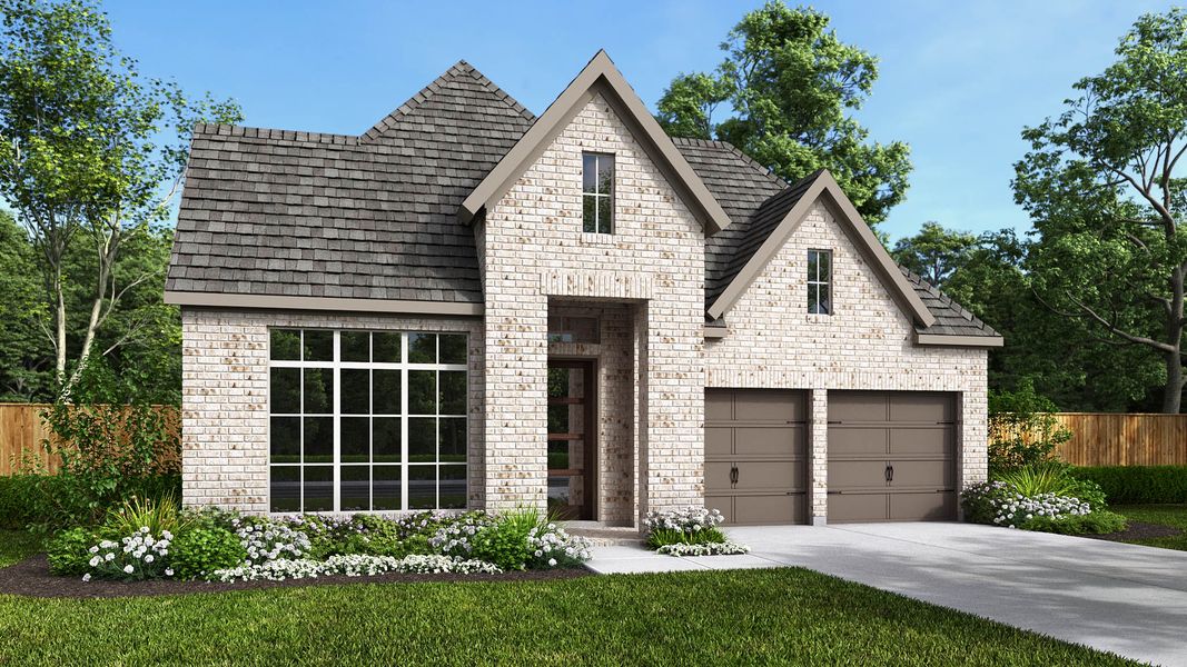 Representative exterior photo of a completed home built from the 2206H by Perry Homes in Veramendi, New Braunfels, TX (Image 3).