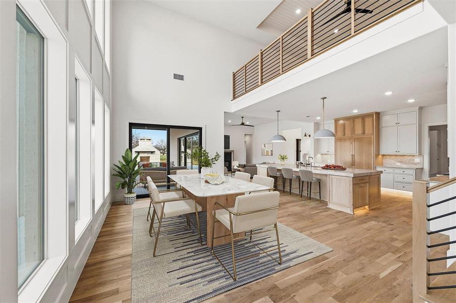 Breakfast area view from stairs