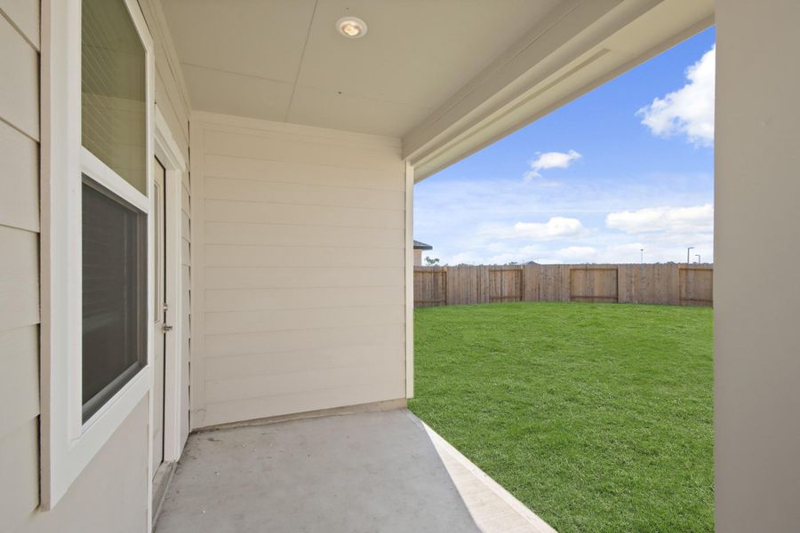 Wind down on the covered patio