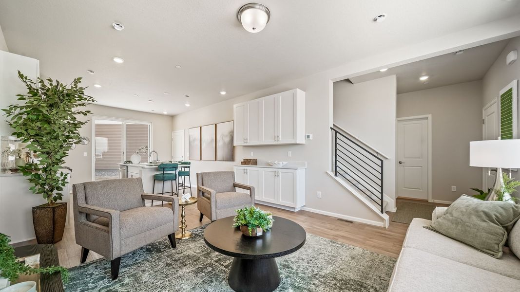 Furnished interior view inside a new home in Reunion, Commerce City (Image 14). Furnished interior view inside a new home in Reunion, Commerce City (Image 14).