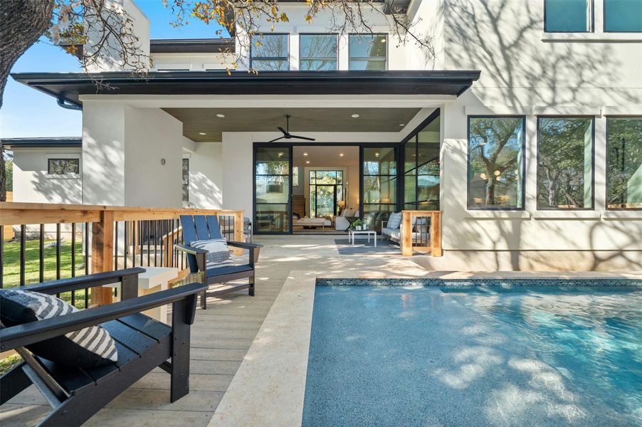 Exterior details and patio area of a home in , Austin (Image 23). Exterior details and patio area of a home in , Austin (Image 23).