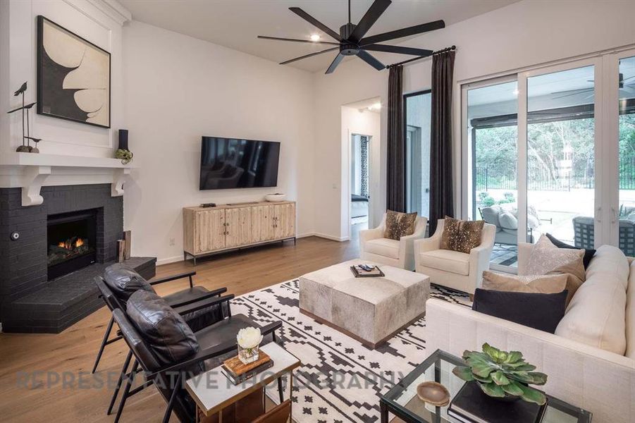 Furnished interior view inside a new home in Sandbrock Ranch: 70ft. lots, Aubrey (Image 6). Furnished interior view inside a new home in Sandbrock Ranch: 70ft. lots, Aubrey (Image 6).
