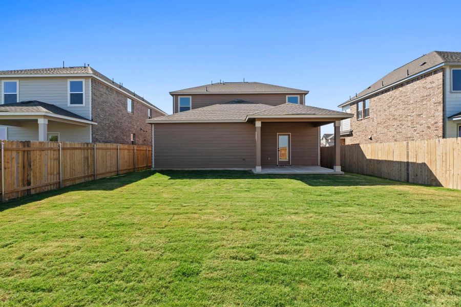 Exterior details and patio area of a home in Salerno - Heritage Collection, Round Rock (Image 22). Exterior details and patio area of a home in Salerno - Heritage Collection, Round Rock (Image 22).