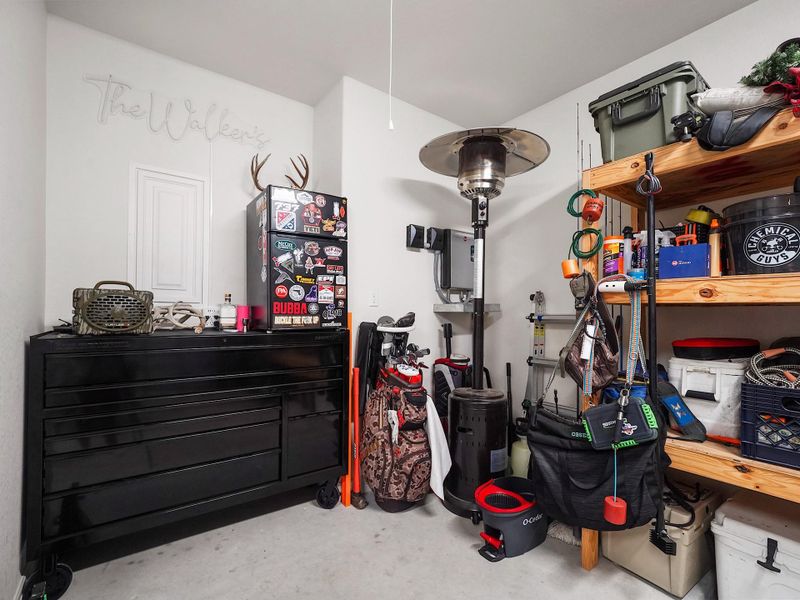 GREAT STORAGE SPACE IN THE TWO CAR GARAGE!