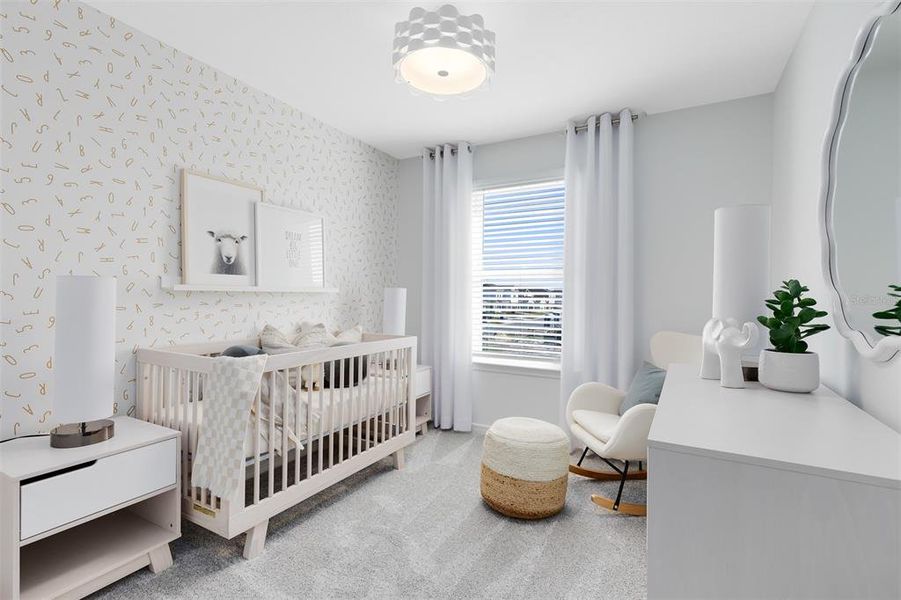 Model Home Design Only. Pictures and furnishings are for illustrative purposes only. Elevations, colors and options may vary. Furniture is for model home staging only.