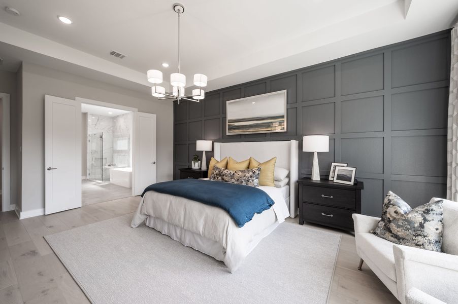 Representative furnished interior of a home built from the Snyder by Tri Pointe Homes in Harvest Green, Richmond (Image 52).