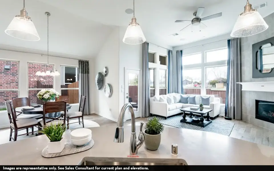 Furnished interior view inside a new home in The Woodlands at Medina Hills, Mico (Image 4).