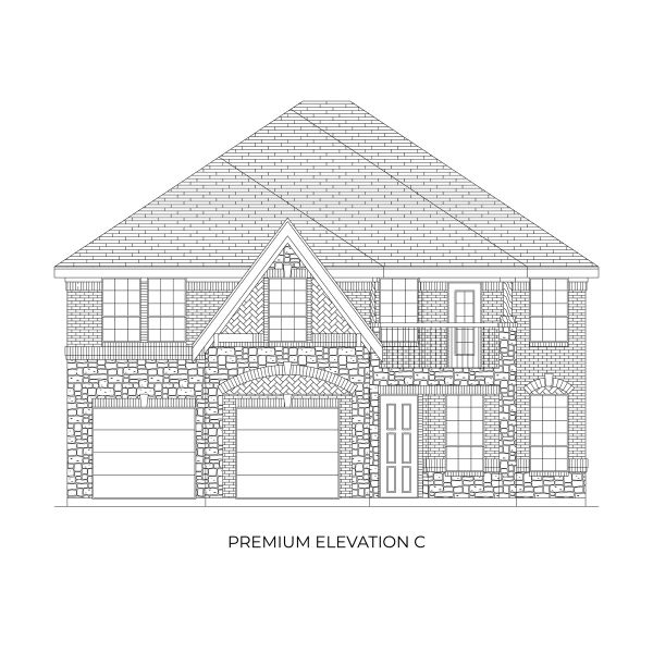 Representative rendering of the exterior for the Princeton 2F-EW by First Texas Homes (Image 9). Representative rendering of the exterior for the Princeton 2F-EW by First Texas Homes (Image 9).