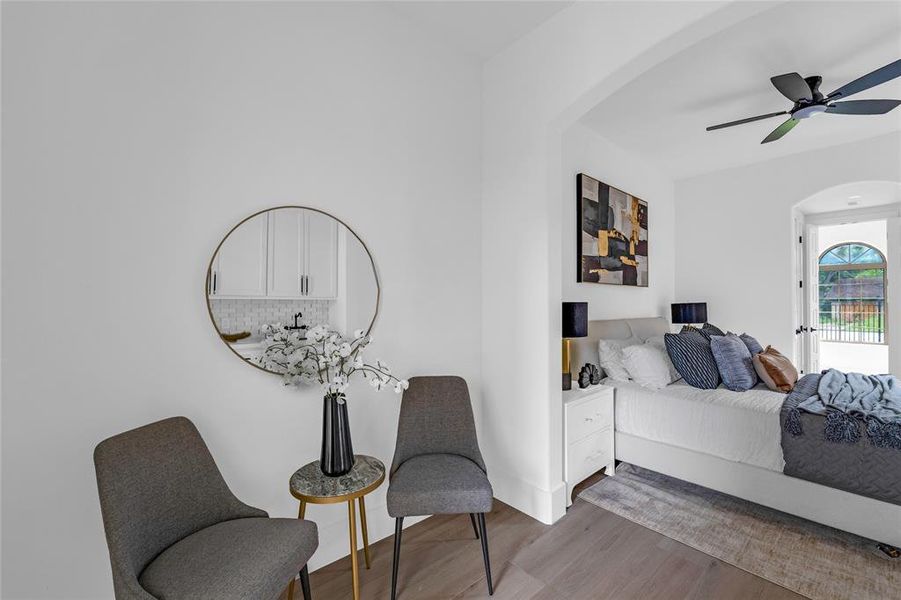 Sitting area is big enough for a loveseat Sitting area is big enough for a loveseat