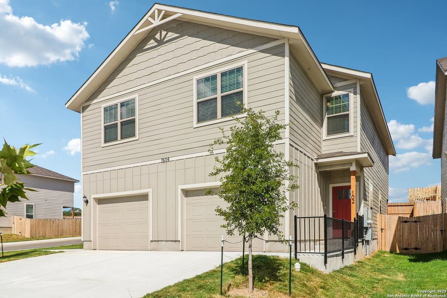 Front exterior of a new home in , San Antonio, TX, highlighting curb appeal (Image 27).
