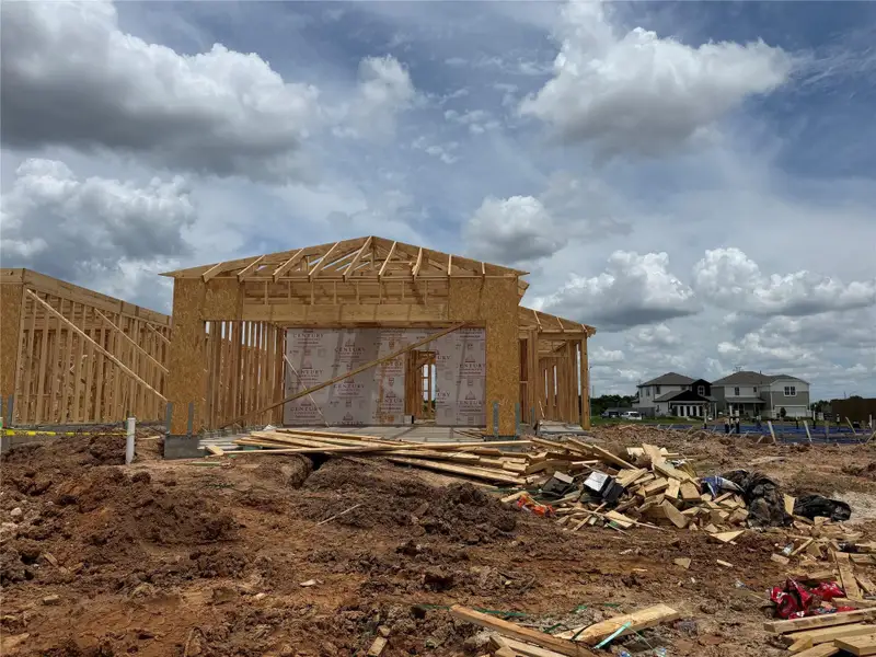 In-progress construction of a new home in Paloma at Sanford Farms, Waller, TX (Image 19). In-progress construction of a new home in Paloma at Sanford Farms, Waller, TX (Image 19).