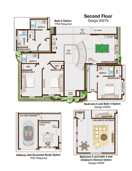 2D floor plan layout for the Grand Riverside by Grand Homes in Buffalo Ridge, Celina, TX (Image 9).