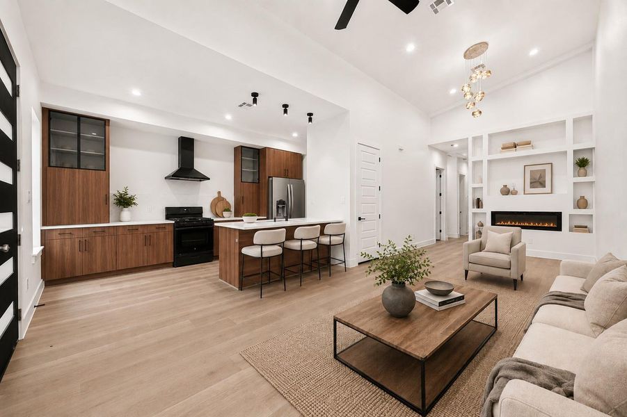 Furnished interior view inside a new home in , Houston (Image 9). Furnished interior view inside a new home in , Houston (Image 9).