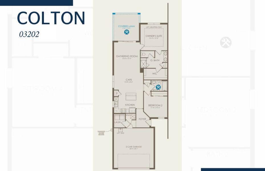 2D floor plan layout of this home in Costa Pointe, Vero Beach, FL (Image 5).