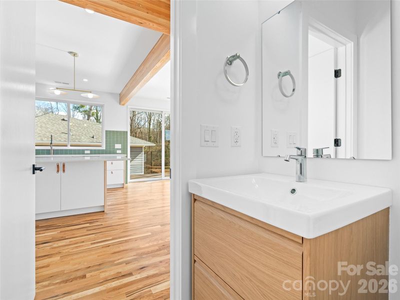 Main level half bathroom