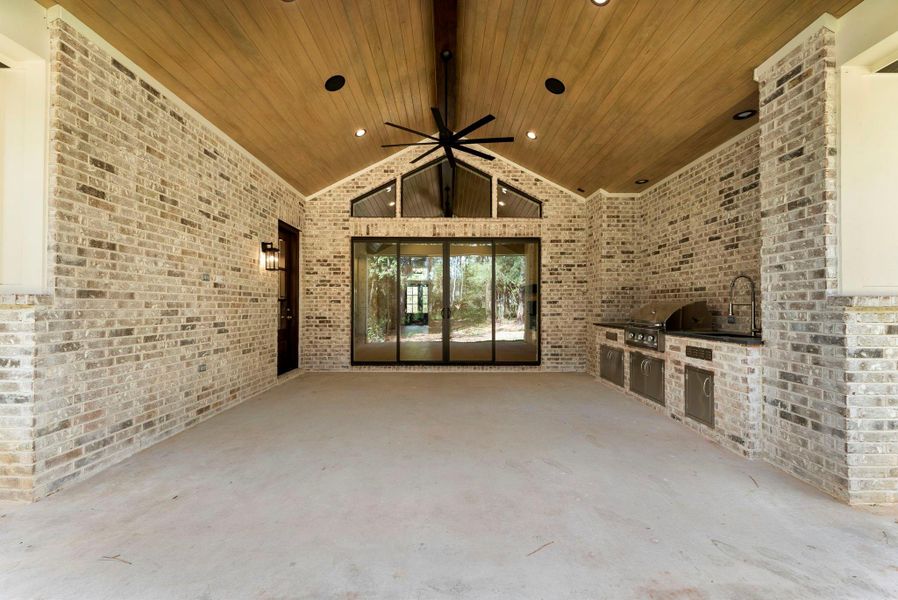 Exterior details and patio area of a home in , New Waverly (Image 4). Exterior details and patio area of a home in , New Waverly (Image 4).