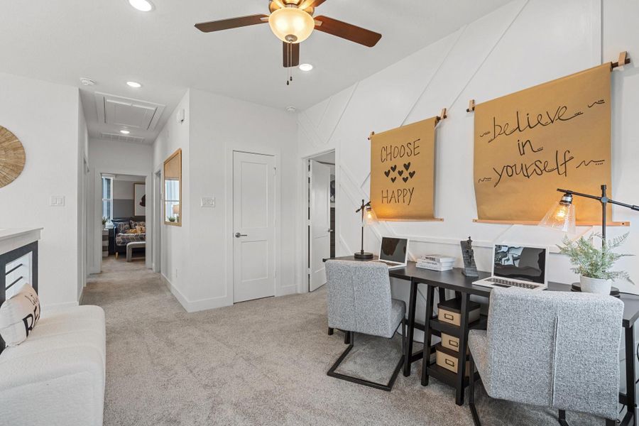 Furnished interior view inside a new home in Bridgeland, Cypress (Image 17).