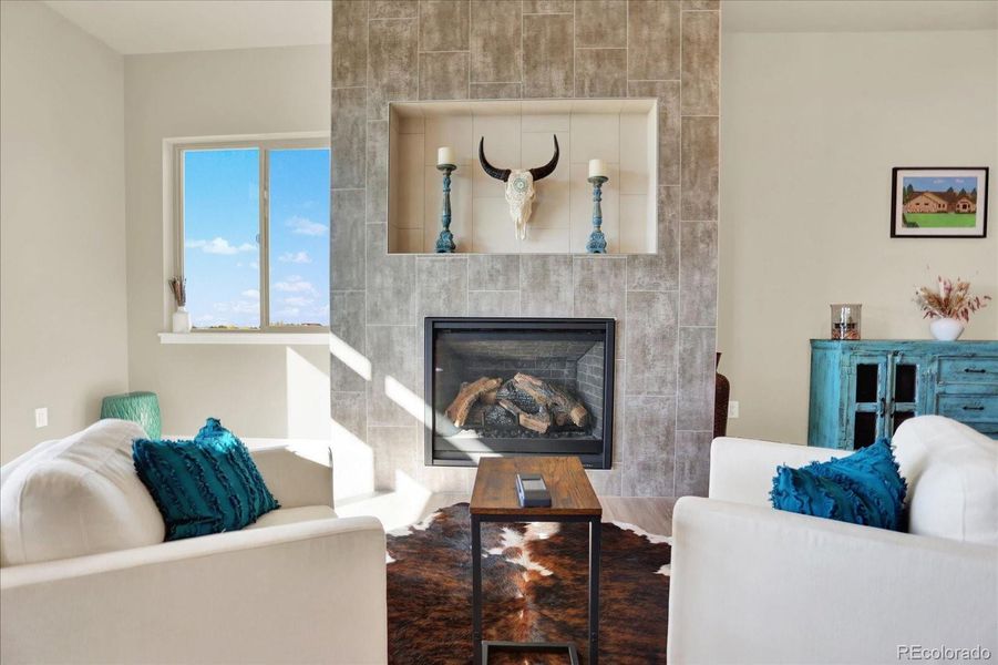 Furnished interior view inside a new home in , Colorado Springs (Image 38).