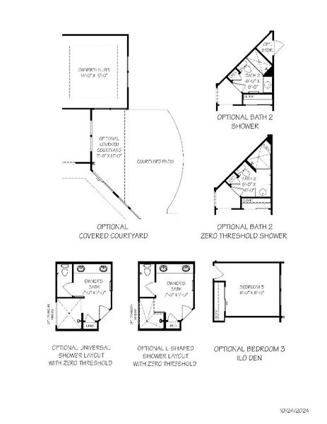 2D floor plan layout of this home in The Courtyards on Robinson Church, Harrisburg, NC (Image 20).