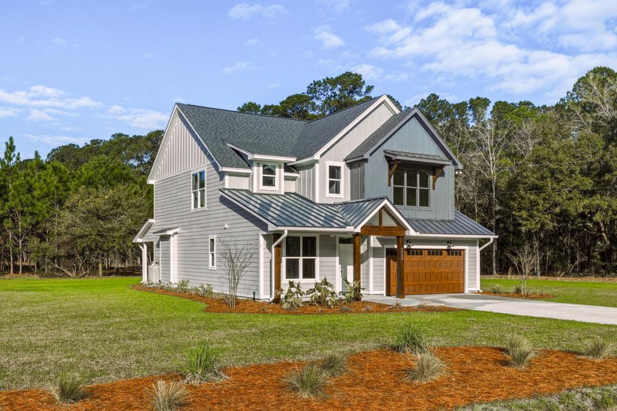 Front exterior of a new home in , Johns Island, SC, highlighting curb appeal (Image 30).