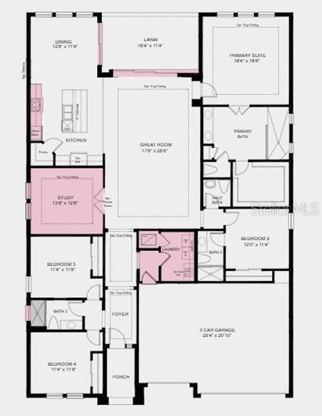 2D floor plan layout of this home in Tiburon, Nokomis, FL (Image 4). 2D floor plan layout of this home in Tiburon, Nokomis, FL (Image 4).