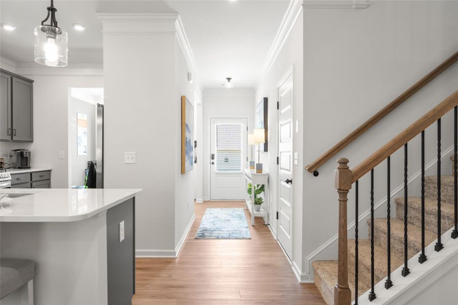 Photos shown are of a staged model home and are for illustration purposes only. Actual home features, finishes, and layout may vary.