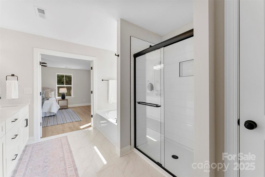 Furnished interior view inside a new home in , Charlotte (Image 29).