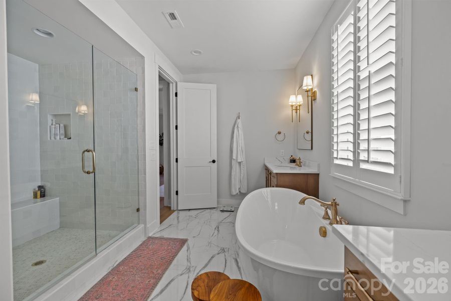 Primary Bath - Freestanding Soaking Tub & Walk-in Shower
