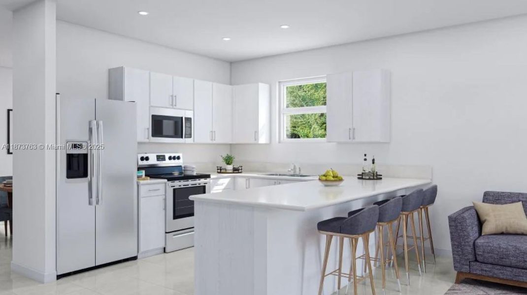 Furnished interior view inside a new home in Acacia Groves, Miami (Image 8). Furnished interior view inside a new home in Acacia Groves, Miami (Image 8).