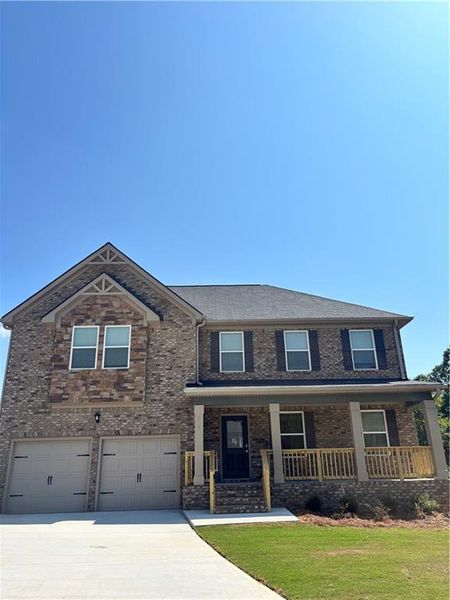 Front exterior of a new home in Twin Oaks, Villa Rica, GA, highlighting curb appeal (Image 10).